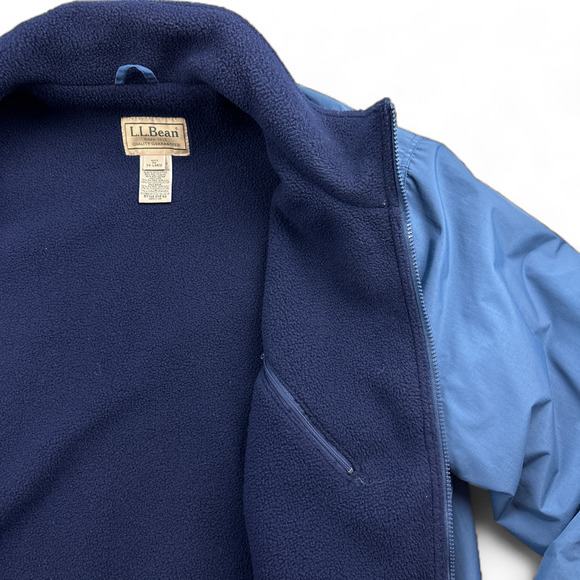 Vintage LL Bean Jacket Adult 2XL XXL Blue Fleece Lined Heavyweight Coat Zip 90s - Picture 7 of 10
